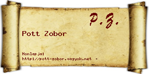 Pott Zobor névjegykártya